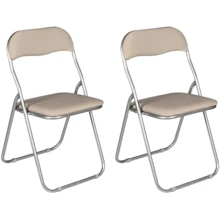 Dmora Klappstuhl Marbella Beige 2 Stühle Gepolstert