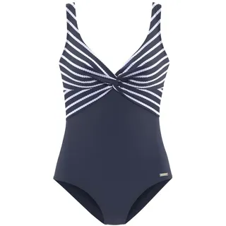 LASCANA Badeanzug Damen marine-weiß Gr.38 Cup C