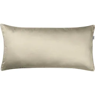 Schöner Wohnen Satin-Kissenbezug einzeln Pure Farbe sand Größe 40x80cm - Silber