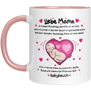 Liebtastisch - Liebe Mama - Muttertag - Geschenk für eine werdende Mama - Muttertag - Geschenkidee - Muttertagsgeschenk - Mamatasse (Rosa, Liebe Mama)