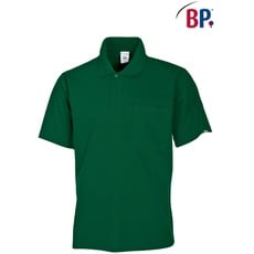 BP 1222-180-74-L Unisex-Poloshirt, 1/2 Ärmel, Polokragen mit Druckknopfband, Länge 70 cm, 200,00 g/m2 Reine Baumwolle, mittelgrün ,L
