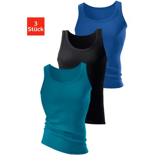 H.I.S. H.I.S Tanktop »Feinripp« Packung, 3 Stk. aus weicher Baumwollqualität, bunt