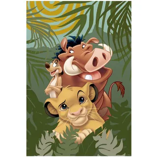 Komar Bild "Lion King Carefree Trio" Disney 1 Stk. tlg. Wandbild zur Dekoration im Kinderzimmer - ohne Rahmen, farbe bild(er): bunt