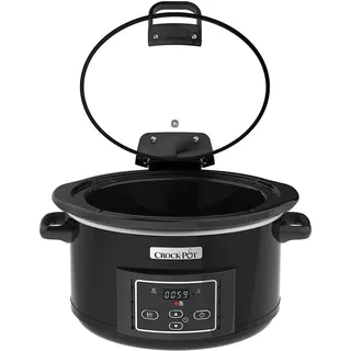 Crock-Pot Csc052x 4.7l Schwarz, Dampfgarer - Reiskocher, Silber, Schwarz,