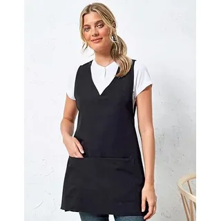 Premier Workwear PR177 | Tunika-Schürze Tulip Wrap Around Tunic, 83 cm lang - Farbe: Black - Größe: S/M - Schwarz