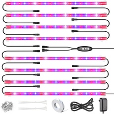 Relassy LED Pflanzenlampe, Vollspektrum LED Grow Lampe Pflanzenlicht Streifen mit Auto Timer 3H/6H/12H, Grow light LED Strips Pflanzenleuchte 4 Dimmbare Level für Zimmerpflanzen Gewächshaus (152 LEDs)