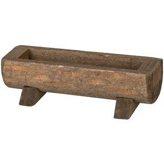 MaMeMi FUTTERTROG/WASSERTRÄNKE für Weihnachtskrippen [HANDGEFERTIGT, ca. 2,5 x 9 x 4 cm] – Krippenzubehör für Krippentiere und Modellbaulandschaften