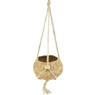 Blumenampel Kokodama Kokosfaser Ø 25 cm H 13 cm braun inkl. Halterung