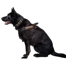 Dingo Gear Geschirr für Hunde in der Arbeit Große L,Training IPO Cobra System handgefertigt Schwarz S03196