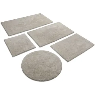 Badematte WECON HOME BASICS "Erik", greige, H:20mm, Baumwolle, Badematten, Badematte, waschbar, rutschfest, sehr weich, strapazierfähig, pflegeleicht