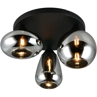 Trio Lumina 3-flammig rund schwarz matt/Chrom