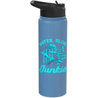Water Slide Junkie Waterslides Wasserrutsche Liebhaber Aqua Park Stainless Steel Insulated Water Bottle