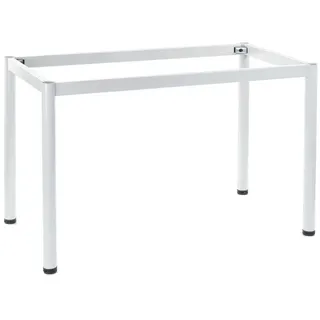 Metallgestell mit rundem Bein, NY-A057/O, Beindurchmesser 5 cm, Maße 136x66x72,5 cm, Weiß - Weiß