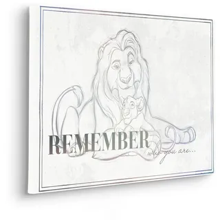 KOMAR Disney Keilrahmenbild im Echtholzrahmen, - Lion King Be Yourself - Größe 40 x 60 cm - Kinderzimmer, Leinwandbild, Wandbild