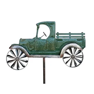 DanDiBo Ambiente Gartenstecker Oldtimer Auto XL 160 cm Grün