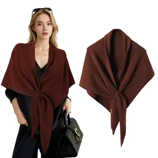 OPVYAEU Damen Poncho Kaschmir Schal, Elegant Pashmina Poncho Damen Cashmere Schal Weich Warm Cape Herbst Winter Mode Kleidung Damen Schal