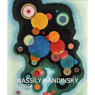Harenberg u.Weingarten Wassily Kandinsky Edition Kalender 2024. Kunstvoller Wand-Kalender mit abstrakten Kunstwerken im Bauhaus-Stil. Großer Kunst-Kalender 2024 im Hochformat. 46x55 cm.