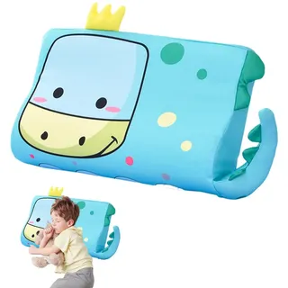 Wxeadu Schlummerkids Kissen, 45x27cm Calmly Kinderkissen, Atmungsaktiv und Hautfreundlich Gedächtnis Schaum Kinder Kopfkissen, Ergonomisches Seitenschläferkissen Kinder für Weiche Träume (Dinosaurier)