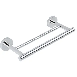 SAYAYO Handtuchhalter Bad Gästehandtuchhalter Wandmontage Edelstahl Premium Poliert Doppelt Badetuchhalter für Badezimmer und Küche 30CM, EGYT3002-C
