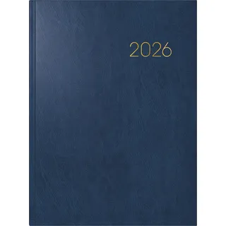 Brunnen Buchkalender Mod. 797 '26 | 168×240 mm, Kunststoff, blau