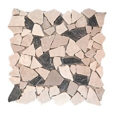 Mosaikmatte Polygonal Biancone Java 30 cm x 30 cm