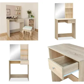 vidaXL Schminktisch Holzwerkstoff 75x40x141 cm Eiche - Schminktisch - Schminktische - Kosmetiktisch - Kosmetiktische - Braun