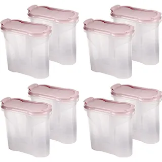 Gewürzdosen 300ml ( 1er Pack - Schwarz ) Aufbewahrungsboxen für Gewürze - Luftdichte Schüttdose aus BPA freien Kunststoff, Vorratsdose mit Deckel - Rosa