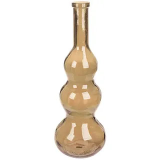 Bodenvase , Hellbraun , Glas , organisch , 75 cm , auch für frische Blumen geeignet , Dekoration, Vasen, Glasvasen