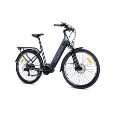 moma bikes Elektrofahrrad E-City 28" PRO, Aluminium, SHIMANO 7 Gänge und hydraulische Scheibenbremsen, Integrierter Lithium-Ionen-Akku 48V 13A