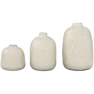 Creative Co-op Light Grey Terracotta with Pitted Sand Finishes (Set of 3 Sizes) Vasen, grau