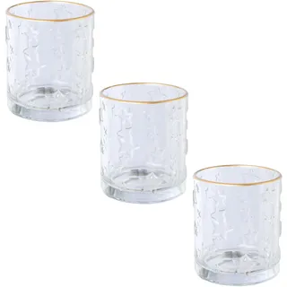 Creativ deco Windlicht Weihnachtsdeko Glas transparent