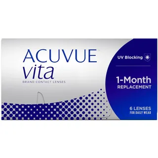 Acuvue VITA 6er-Pack Monatskontaktlinsen -5.50 dpt BC 8.4 | HydraMax-Technologie - Atmungsaktives Silikon-Hydrogel - Zuverlässiges Frischegefühl - UV-Schutz-Klasse-1