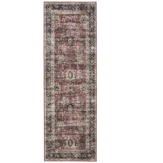 benuta Vintage-Läufer George waschbar 80x240 cm , Multicolor , Kunststoff , Vintage , Rechteckig , 80x240 cm , Oeko-Tex® Standard 100 , in verschiedenen Größen erhältlich, rutschfeste Unterfläche, waschbar , Teppiche und Böden, Teppiche, Teppichläufer, Läufer