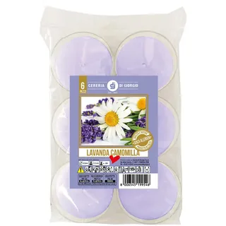 Cereria Di Giorgio Duftkerzen mit Lavendelduft im Glas 6 St.