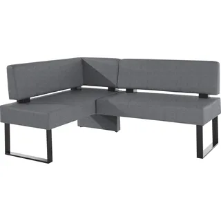 OTTO home "Oliver mit Metallgestell, Küchenbank", verschiedene Bezüge Cord Esszimmerbank OTTOs Choice, dunkelgrau (fantasy 8201), schwarz),