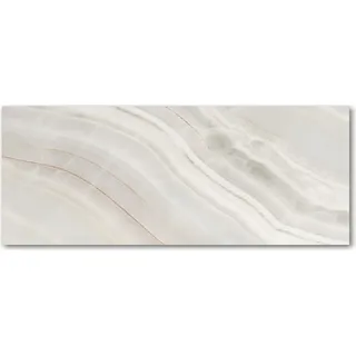 Tulup® Küchenrückwand Spritzschutz aus Glas -125x50 -Spritzschutz auf gehärtetes Glas Deko Kunst Marmor Textur - Beige