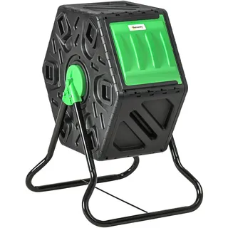 Outsunny Komposter - 60Lx49Wx77Hcm - Schwarz