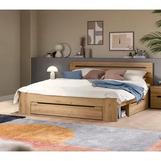 Home Affaire »REHAT, in 144 oder 184 cm Breite, 3 Schubkästen, 2 offene Fächer« TOPSELLER!, für Matratzen 140x200 cm, viel Stauraum, ohne Lattenrost, 1 tlg. Bett, Kastenbett, Bettgestell, Schlafzimmer, Schlafen