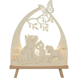 Saico Original LED Schwibbogen »Deko-Lichterspitze, Katzenfreund« inkl. einem LED-Leuchtmittel, warmweiß, BxHxT: 30x41x6 cm