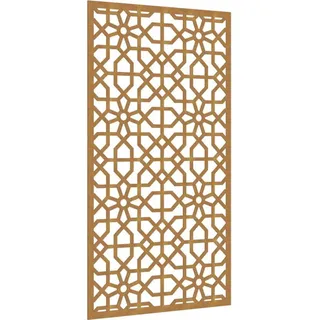 vidaXL Garten-Wanddeko 105x55 cm Cortenstahl Maurisches Design - Braun