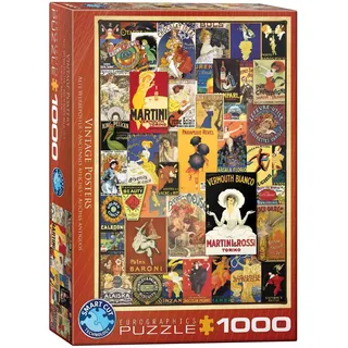 Eurographics Puzzle Alte Werbeposter, mehrfarbig