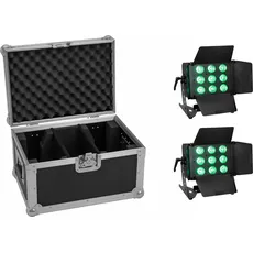 Bild von Set 2x LED CLS-9 QCL RGB/WW 9x7W + Case