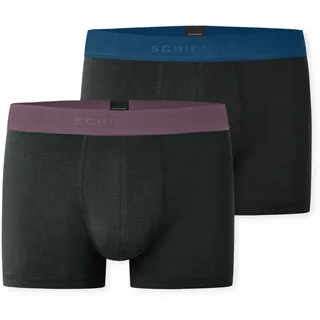 Lange Unterhose SCHIESSER "95/5 Multipacks", Herren, Gr. 5, sortiert 11, Single Jersey, Obermaterial: 95% Baumwolle, 5% Elasthan, eng, Unterhosen Lange Unterhose, mit farblich abgesetztem, sportlichem Logo-Webgummibund