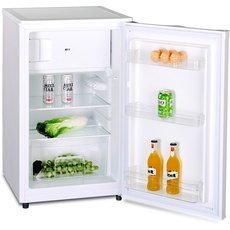 Stillstern Kühlschrank mit Gefrierfach E (88L) 4-Sterne-Gefrierfach und LED-Innenbeleuchtung, Abtauautomatik, Glasablagen, Gemüsefach, Türablagen