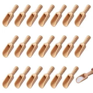 20-Teiliges Mini-Set HolzlöFfel Klein,GewüRzlöFfel Mini,SalzlöFfel,Mini LöFfel,Geeignet FüR Badesalze,ZuckerlöFfel,TeelöFfel,WaschmittellöFfel Und ZuckerlöFfel Aus Holz.