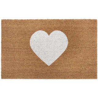 HANSE HOME »Mix Mats Kokos Heart, Türmatte« rechteckig 15 mm Höhe Kokos, Schmutzfangmatte, Outdoor, Rutschfest, Innen, Kokosmatte, Flur,