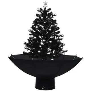 Schneiender Weihnachtsbaum mit Schirmfuß Schwarz 75 cm PVC - Schwarz
