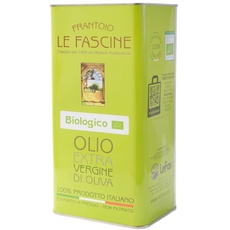 Le Fascine 100% italienisches Bio-Pugliese Provençal Natives Olivenöl Extra Hergestellt aus provenzalischer Einzelsorte (Peranzane) (3-Liter-Dose)