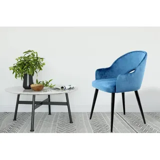 Kayoom Esszimmerstuhl Joris 110 Mikrofaser blau 2er Set