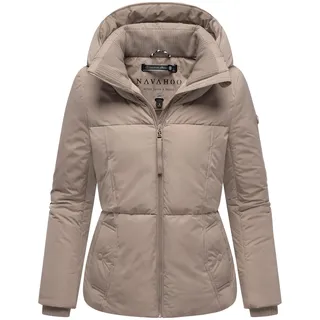 Winterjacke NAVAHOO "Winterjacke Flüsterfee 14", Damen, Gr. M, beige (taupe grau), Obermaterial: 100% Polyester PES.  Obermaterial: Futter: 100% Polyester PES. 100% Polyester PES., Jacken Winterjacke